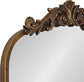 19" x 30.75" Traditional Arch Mirror, Baroque Inspired Wall Decor, Gold