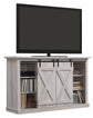 TV Stand Barn Door TV Stand for TVs up to 60", White Oak