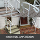 Iron Handrail Stair Railing fit 1 or 3 Step Handrail Outdoor Hand Rail White