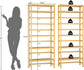 2 Pcs NEW 6-Tier Bamboo Adjustable 63.4” Tall Bookcase Book Shelf Organizer, Free Standing