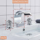 Widespread Waterfall Bathroom Sink Faucet 2 Handle 3Hole Basin Mixer Tap