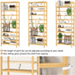 2 Pcs NEW 6-Tier Bamboo Adjustable 63.4” Tall Bookcase Book Shelf Organizer, Free Standing