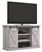 TV Stand Barn Door TV Stand for TVs up to 60", White Oak