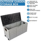 75Gallon Outdoor Storage Box Rattan Garden Cushion Organizer Patio Deck Cabinet