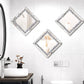 2 Pcs Wall Mirrors Crush Diamond Mirrors Decor, Silver Decor12"x12" NEW