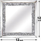 2 Pcs Wall Mirrors Crush Diamond Mirrors Decor, Silver Decor12"x12" NEW