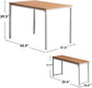 3 Pcs Home Dining Table, Kitchen Table Set w/ 2 Benches Chair