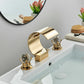 Widespread Waterfall Bathroom Sink Faucet 2 Handle 3Hole Basin Mixer Tap