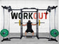 Power Cage with Cable Crossover, Squat Rack with Cable Crossover Power Rack with LAT Pulldown