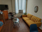 NEW Futon, Convertible Sofa & Couch Upholstery and Wooden Legs, Mustard Linen