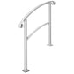 Iron Handrail Stair Railing fit 1 or 3 Step Handrail Outdoor Hand Rail White