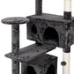 💥Sale💥 53" Cat Tree Multi-Levels Condos Scratching Post Tower Play House, Dark Gray