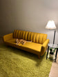 NEW Futon, Convertible Sofa & Couch Upholstery and Wooden Legs, Mustard Linen