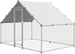 New! Large Metal Chicken Coop Walk-in Poultry Galvanized Cage with Cover