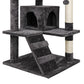 💥Sale💥 53" Cat Tree Multi-Levels Condos Scratching Post Tower Play House, Dark Gray