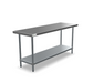 New Stainless Steel Work Table 72 x 24 Inches, NSF Commercial Kitchen Prep Table with Under Shelf