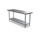 New Stainless Steel Work Table 72 x 24 Inches, NSF Commercial Kitchen Prep Table with Under Shelf