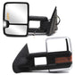 Pair for 07-13 Silverado Sierra Tow Mirrors Chrome Power Heated LED Amber Signal