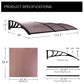 Polycarbonate Window Door Awning Canopy Brown with Black Bracket