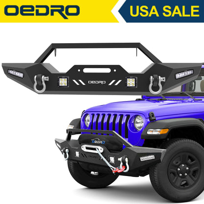 2018-2023 Jeep Wrangler JL JLU w/ Led Lights, Offroad Front / Rear / Full Set Bumper