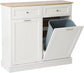 Kitchen Dual Tilt Out Trash Cabinet with Two Drawers