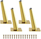 4 Pcs 6" Gold Furniture Legs Brass Cabinet Legs Metal Mid Century Furniture Feet Counter Legs