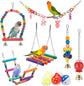 11 Pcs Bird Toys Swing Hanging Standing Chewing Toy Hammock Climbing Ladder