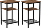 Set of 2 Nightstands, 3-Tier End Table, Side Tables