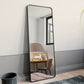 Black Full Length Mirror, 64"x21" Nano Rounded Corner Floor Mirror Standing Hanging or Leaning Against Wall Dressing Room Mirror Full Length, Black