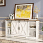 Farmhouse TV Stand for 65+ inch TV, White