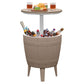 Outdoor Patio Cooler Bar Table for Patio and Deck, Adjustable Height 10 Gal.