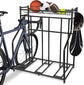 Bike Storage Rack for Garage 3 Bicycle Floor Parking Stand Free Standing Bike Rack Sports Organizer