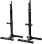 Pair of Adjustable Squat Rack Standard Solid Steel Squat Stands Barbell Free Press Bench Home Gym Portable Dumbbell Racks Stands 44"-70"