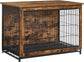 Dog Crate Furniture, Side End Table, Indoor up to 70 lb, Heavy Duty w/ Multi-Purpose Removable Tray