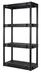 Hyper Tough 13.88"D x 30"W x 56.2"H 4 Shelf Plastic Garage Shelves, Black