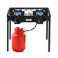 Professional Outdoor 150000 BTU Stove Propane 2 Burner Portable Cooker BBQ Grill