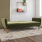 NEW! Memory Foam Futon, Convertible Couch, Green Velvet