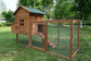 Wooden Chicken Coop Hutch w/ Chicken Run House Nesting Box 80&