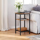 Set of 2 Nightstands, 3-Tier End Table, Side Tables