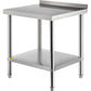 30x24in Stainless Steel Kitchen Restaurant Work Prep Table with Backsplash