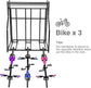 Bike Storage Rack for Garage 3 Bicycle Floor Parking Stand Free Standing Bike Rack Sports Organizer