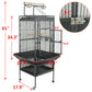 61" Large Bird Cage Large Play Top Parrot Finch Cage Pet Supplies Removable Part