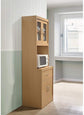 Standing Kitchen Cabinet with Top & Bottom Enclosed Cabinet Space, One Drawer