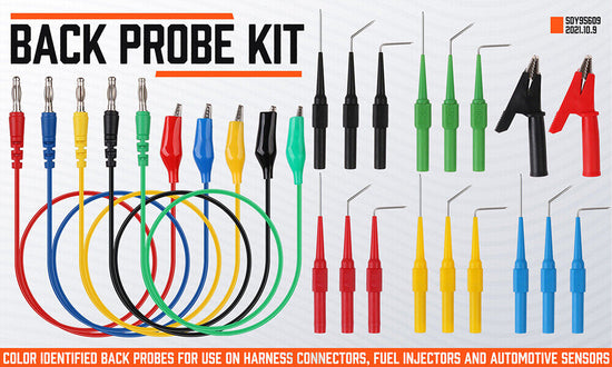 22Pcs SG Test Tool Aid 23500 Back Probe Kit Identified Probe for Automotive Case