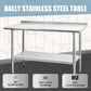 24"x60" Stainless Steel Work Table Scratch Resistant Antirust Metal Adjustable Feet