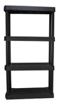 Hyper Tough 13.88"D x 30"W x 56.2"H 4 Shelf Plastic Garage Shelves, Black