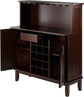 Portable Beynac Bar Cappuccino Wine Cabinet with adjustable shelf & 8 slots