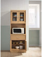 Standing Kitchen Cabinet with Top & Bottom Enclosed Cabinet Space, One Drawer