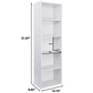 5-Tier Reversible Color Open Shelf Bookcase Bookcase Bookshelf Storage White