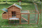 Wooden Chicken Coop Hutch w/ Chicken Run House Nesting Box 80&